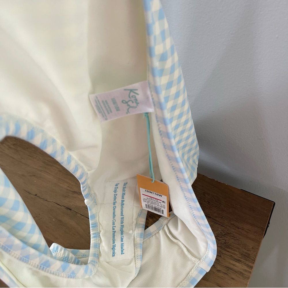 NWT Bikini Bottom plaid blue size 16W/18W - Picture 3 of 5